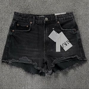 ZARA The High Waist Short Moon Black Size 4 New With Tags